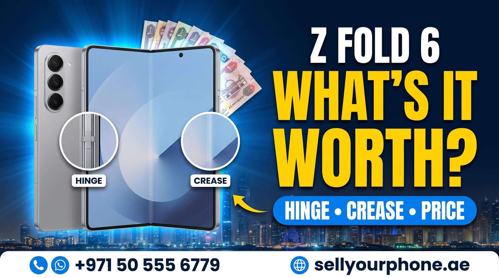 Galaxy Z Fold 6 Resale Value Dubai: Hinge, Crease and Price